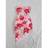imageMilumia Womens Floral Ruched Mini Tube Dress Strapless Split Hem Bodycon DressesPink