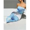 imageMilumia Womens Floral Strapless Bodycon Maxi Dress Summer Tube Top DressesBlue and White