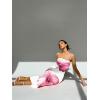 imageMilumia Womens Floral Strapless Bodycon Maxi Dress Summer Tube Top DressesPink