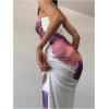 imageMilumia Womens Floral Strapless Bodycon Maxi Dress Summer Tube Top DressesWhite