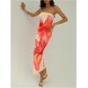 imageMilumia Womens Floral Strapless Bodycon Maxi Dress Summer Tube Top DressesYellow Multi