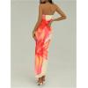 imageMilumia Womens Floral Strapless Bodycon Maxi Dress Summer Tube Top DressesYellow Multi