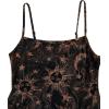 imageMilumia Womens Vintage 90s Mini Dress Spaghetti Strap Boho Mesh Short DressesBlack and Gold