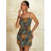 imageMilumia Womens Vintage 90s Mini Dress Spaghetti Strap Boho Mesh Short DressesMultiyellow