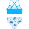 imageMilumia Girls 2 Piece Floral Print Spaghetti Strap Bikini Set Swimsuit BeachwearBlue