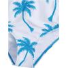 imageMilumia Girls 2 Piece Floral Print Spaghetti Strap Bikini Set Swimsuit BeachwearBlue