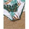 imageMilumia Girls Cute 2 Piece Floral Criss Cross Bathing Suit Wrap Bikini SwimsuitMulti Dark Green