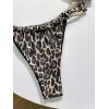 imageMilumia Womens 2 Piece Swimsuit Leopard Print Ring Linked Bandeau Bikini SetsMulticolor