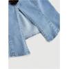 imageMilumia Womens Denim Halter Top Trendy Split Hem Backless Rave Going Out Tank TopBlue