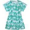imageMilumia Girls Tropical Print Mesh Sheer Coverups Bikini Swimsuit Cover UpMulti White Green