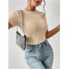 imageMilumia Womens Short Sleeve Mock Neck Bodysuits Textured Work Tops ShirtGinger
