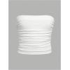 imageMilumia Girls 2 Pack Tube Top Ruched Strapless Going Out Basic Bandeau TopsBlack and White