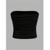 imageMilumia Girls 2 Pack Tube Top Ruched Strapless Going Out Basic Bandeau TopsBlack and White
