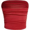 imageMilumia Girls 2 Pack Tube Top Ruched Strapless Going Out Basic Bandeau TopsMulti Black and Red