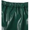 imageMilumia Girls PU Leather Wrap Knot Side Skorts Casual Ruched Elastic Waist ShortsGreen