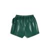 imageMilumia Girls PU Leather Wrap Knot Side Skorts Casual Ruched Elastic Waist ShortsGreen