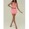 imageMilumia Womens Boho Paisley Print Tie Backless Halter Top Sleeveless Cropped TopsAll Pink