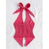 imageMilumia Womens Going Out Halter Top Y2k Slit Hem Backless Crop Tank Tops Rave ClubHot Pink