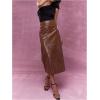 imageMilumia Womens One Shoulder Ruched Tank Top Sleeveless Going Out Tops Clubbing PartyDark Black