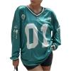 imageMilumia Womens Mesh Oversized Long Sleeve Jersey Shirt Y2k Number Graphic Tees Blokette T Shirt Top StreetwearDark Green
