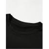 imageMilumia Mens Letter Graphic Short Sleeve Shirts Crew Neck Casual Tee Shirt TopsBlack Letter