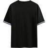 imageMilumia Mens Letter Graphic Short Sleeve Shirts Crew Neck Casual Tee Shirt TopsBlack Letter