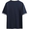 imageMilumia Mens Letter Graphic Short Sleeve Shirts Crew Neck Casual Tee Shirt TopsDeep Blue