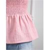 imageMilumia Womens Halter Top Ribbed Backless Ring Decor Knit Summer Going Out Tube TopsLight Pink