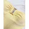 imageMilumia Womens Halter Top Ribbed Backless Ring Decor Knit Summer Going Out Tube TopsYellow