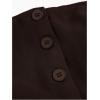imageMilumia Womens Sleeveless Bandeau Button Front Strapless Blazer Top Split Hem Tube Top Blazer VestBrown