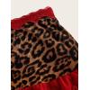 imageMilumia Women Leopard Print Low Rise Mini Skirt Y2k Contrast Mesh Layered SkirtsBrown and Red