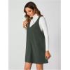 imageMilumia Women V Neck Corduroy Overall Dress 2025 Fall Mini Pinafore Jumper DressGreen