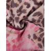 imageMilumia Womens Cheetah Print Tube Tops Y2k Strapless Mesh Bandeau Top with Scarf Going Out Club RavePink and Brown