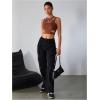 imageMilumia Womens Cut Out Tank Top Sexy Fitted Crop Tops Rave Club Going OutLight Grey Brown