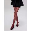 imageMilumia Womens Floral Lace Tights Patterned Fishnet Pantyhose Sexy Vintage StockingsAll Burgundy