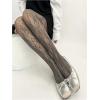 imageMilumia Womens Floral Lace Tights Patterned Fishnet Pantyhose Sexy Vintage StockingsGrey