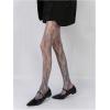imageMilumia Womens Floral Lace Tights Patterned Fishnet Pantyhose Sexy Vintage StockingsGrey