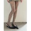 imageMilumia Womens Floral Lace Tights Patterned Fishnet Pantyhose Sexy Vintage StockingsGrey