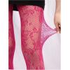 imageMilumia Womens Floral Lace Tights Patterned Fishnet Pantyhose Sexy Vintage StockingsHot Pink