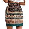 imageMilumia Womens Floral Paisley Ruched Tulip Hem Wrap High Waist Mini SkirtMulticolor