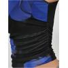 imageMilumia Womens Mock Neck Floral Mesh Top Y2k Sleeveless Ruched Tank Tops Going OutBlack Dark Blue
