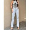 imageMilumia Womens Mock Neck Floral Mesh Top Y2k Sleeveless Ruched Tank Tops Going OutGrey and Black
