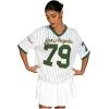 imageMilumia Womens Number Striped Print V Neck Half Sleeve Oversized Jersey TShirtDark Green