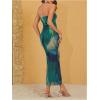 imageMilumia Womens Summer Strapeless Tube Top Dresses Side Slit Ruched Bodycon Maxi Dress VacationBlue Dark Green