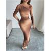 imageMilumia Womens Tie Dye Mesh Bodycon Dresses Floral Long Sleeve Maxi Dresses Cocktail PartyMix Brown