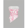 imageMilumia Womens Floral Print Strapless Tube Top Ruched Drawstring Asymmetrical Tank TopsHot Pink