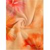 imageMilumia Womens Floral Print Strapless Tube Top Ruched Drawstring Asymmetrical Tank TopsOrange
