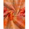 imageMilumia Womens Floral Print Strapless Tube Top Ruched Drawstring Asymmetrical Tank TopsRed and Orange