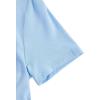 imageMilumia Girls Casual Twist Hem Short Sleeve Round Neck Crop Top Tee ShirtLight Blue