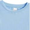 imageMilumia Girls Casual Twist Hem Short Sleeve Round Neck Crop Top Tee ShirtLight Blue